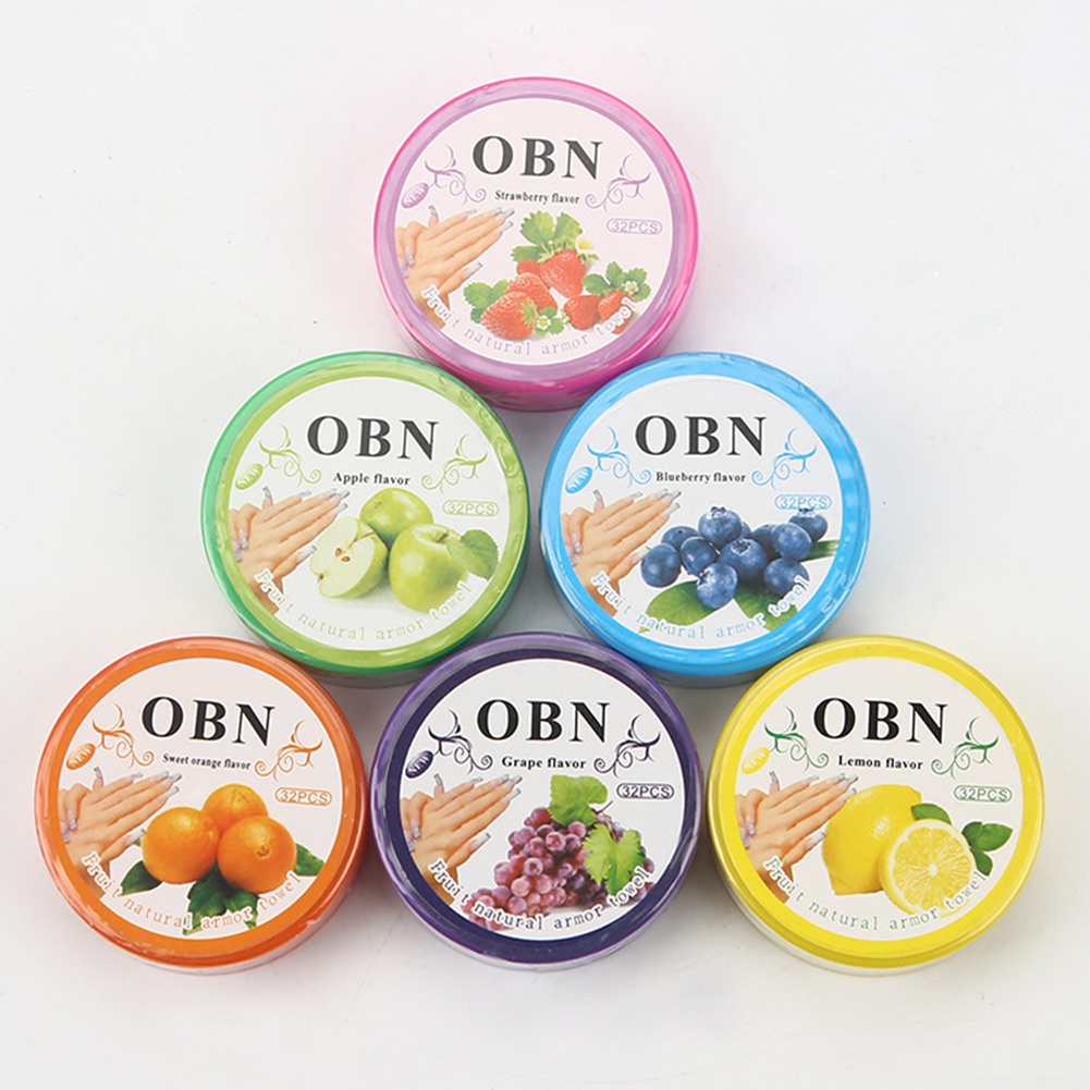 Khăn Ướt Tẩy Sơn Móng Tay Hương Trái Cây Dùng Một Lần