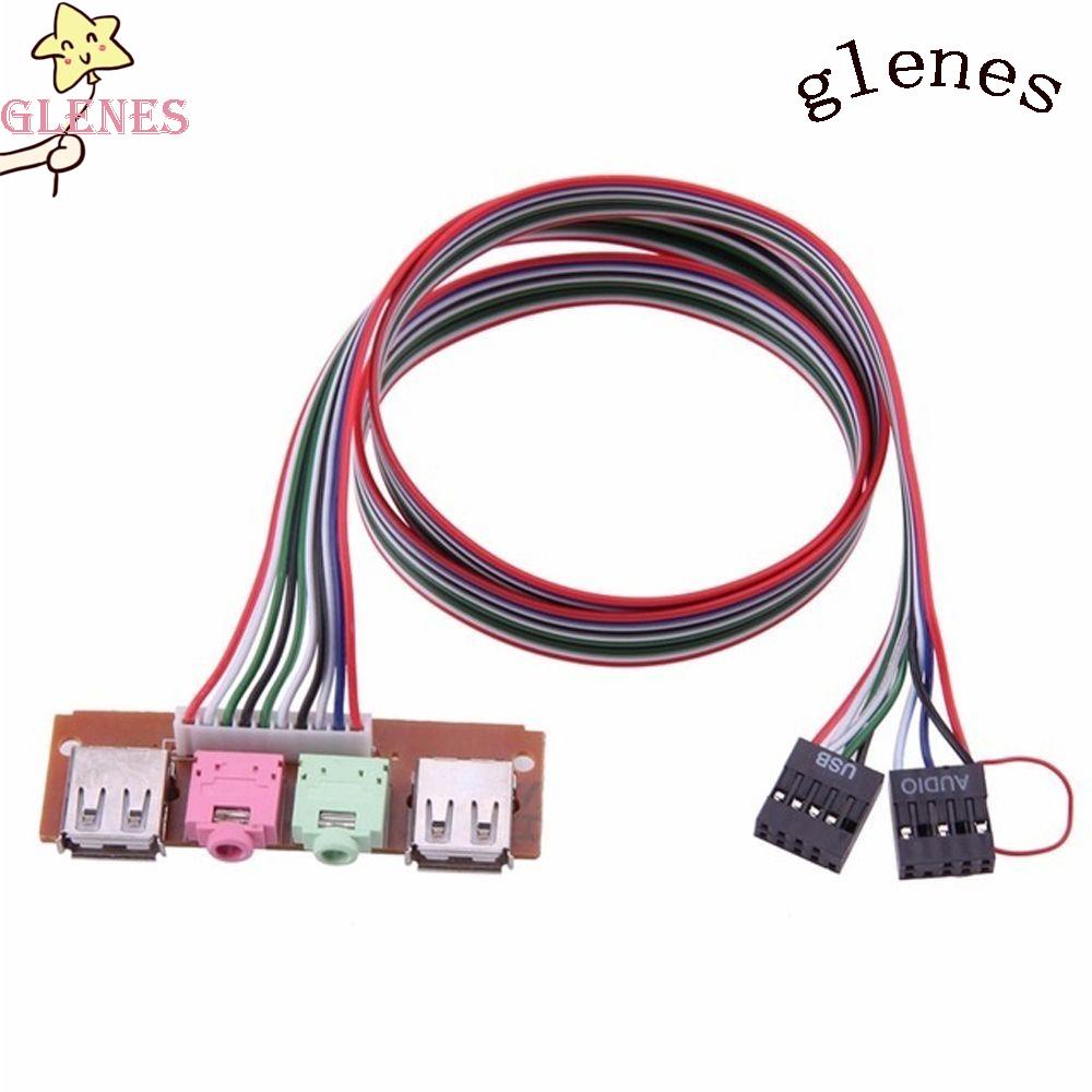 Bảng Mạch Mở Rộng Thẻ Âm Thanh 2 Cổng Usb Có Dây Cáp Nối Dài Cho Máy Tính