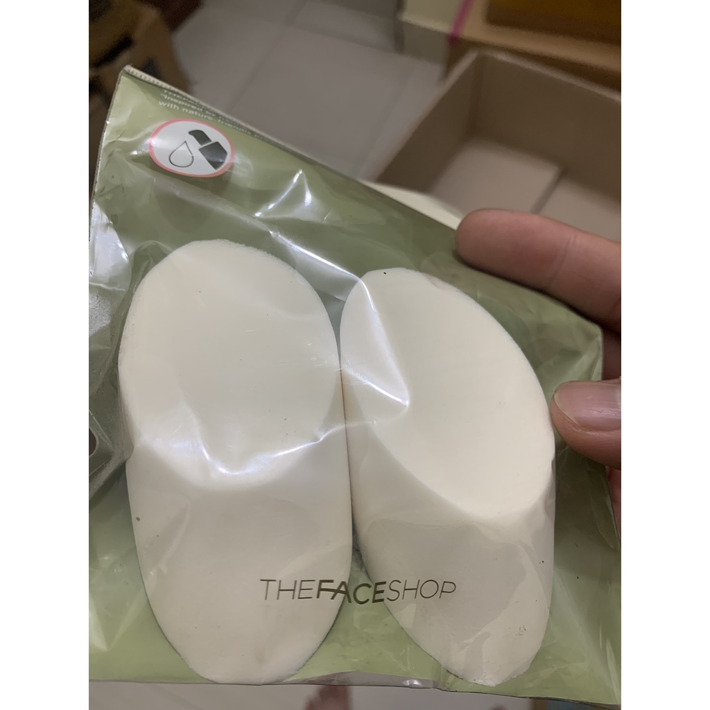 Túi 2 Cái Bông Phấn Kem Tán Kem Nền TheFaceShop Hình Trụ