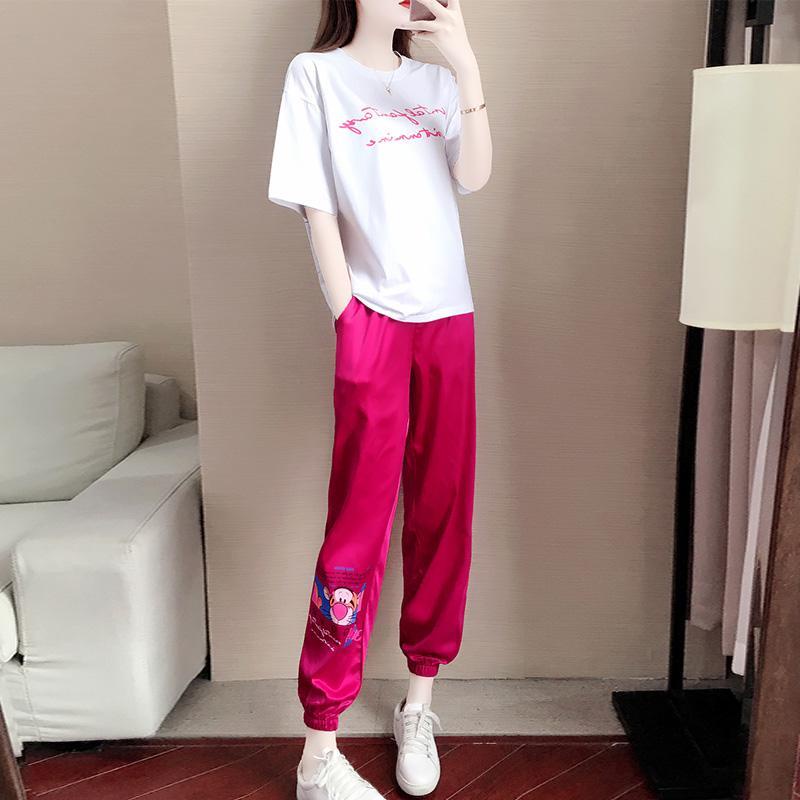 Bộ Đồ Thể Thao Hai Mảnh Dáng Rộng Thời Trang Mùa Hè Hàn Quốc 2023 Kích Thước 6 Ngày Dành Cho Bạn Nữ