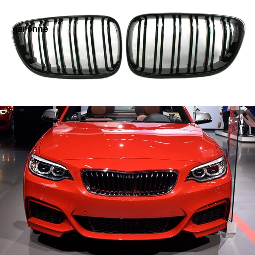 Gar 1 Cặp Lưới Tản Nhiệt Tự Động Màu Đen Bóng 51137295524 51137295523 Phụ Kiện Chuyên Dụng Cho Xe BMW 2 Series F22 F23 14-18