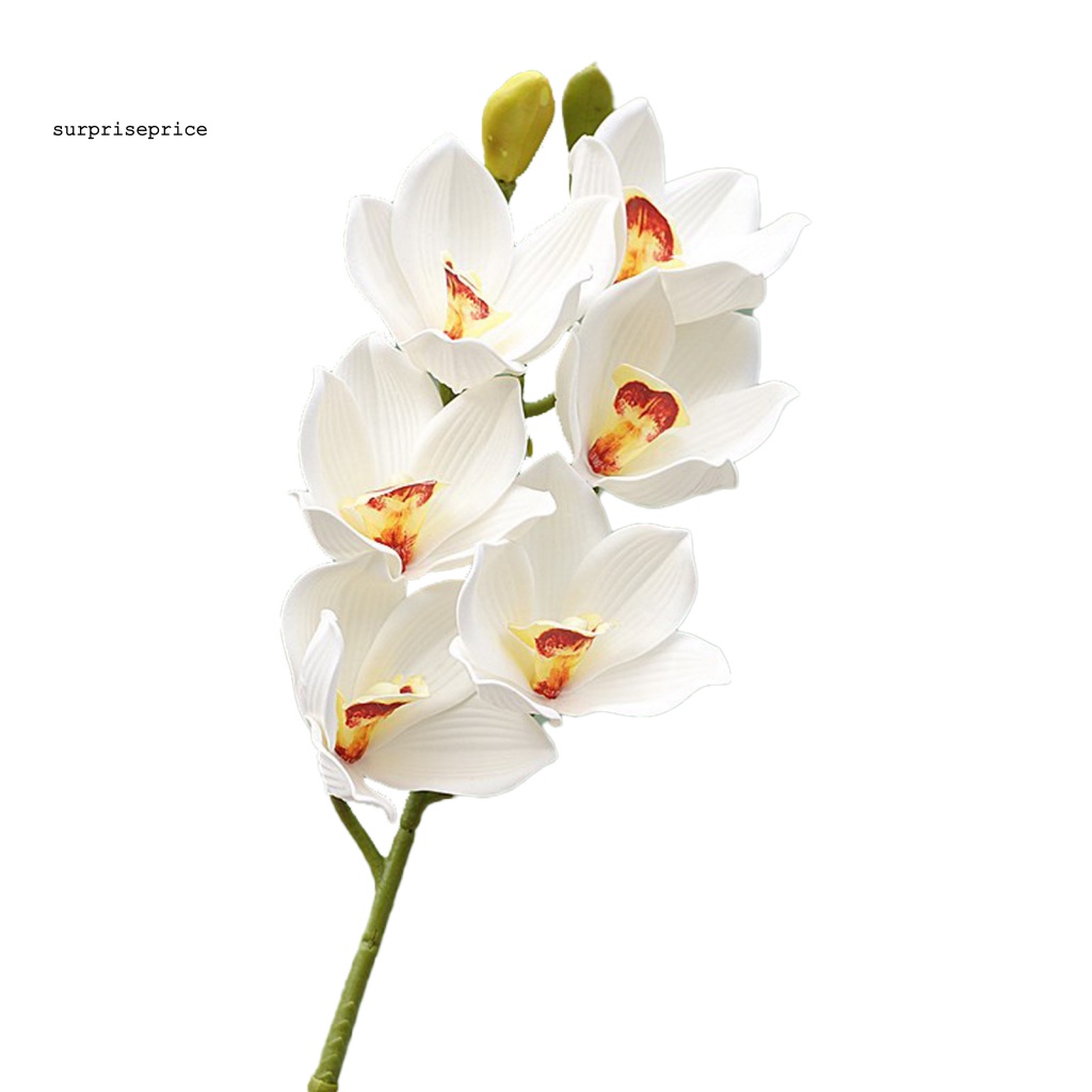 Hoa Cymbidium Nhân Tạo Sống Động Trang Trí Nhà Cửa / SPA