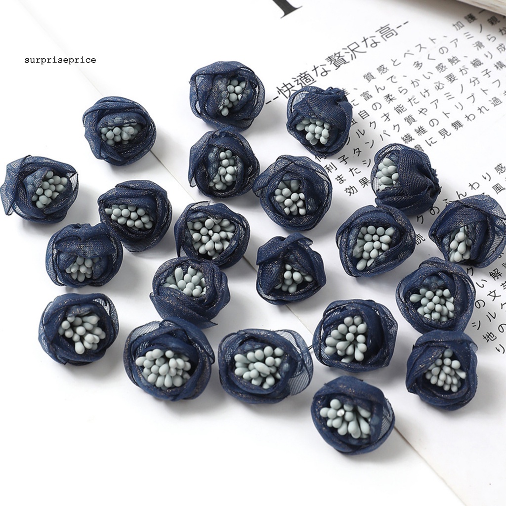 Set 10 Bông Hoa Giả Không Phai Màu Dùng Trang Trí Tóc