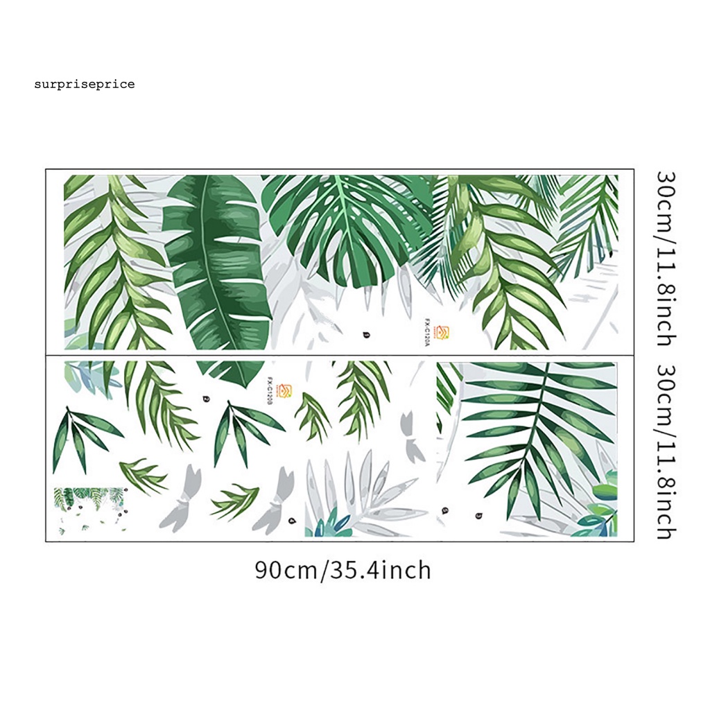 Set 2 Sticker Dán Tường Họa Tiết Lá Cây Nhiệt Đới Bắt Mắt