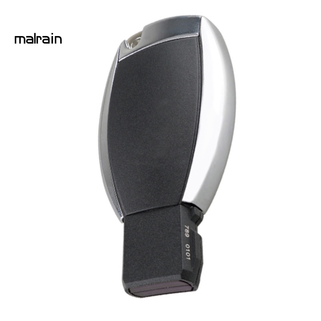 Vỏ Bọc Chìa Khóa Thông Minh 2 Nút Bấm Màu Bạc Cho Mercedes-Benz