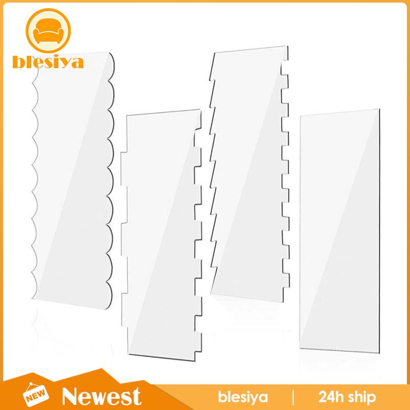 Set 4 Dụng Cụ Chà Láng Bánh Kem Bằng Acrylic