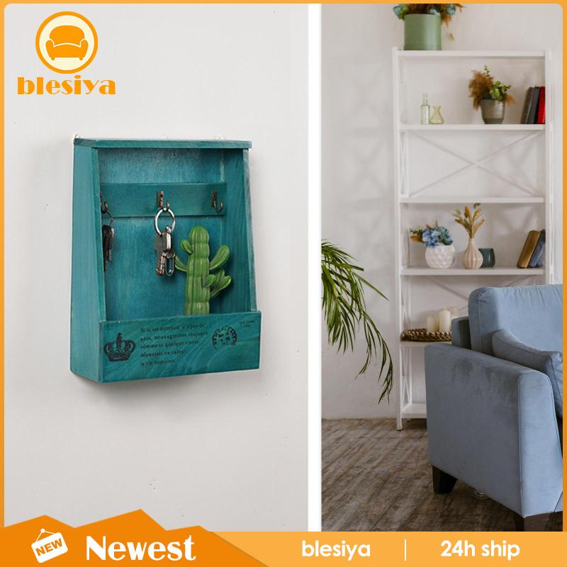 Giá Đỡ Chìa Khóa Gắn Tường Phong Cách Mộc Mạc Cổ Điển Cho Phòng Khách / Nhà Bếp