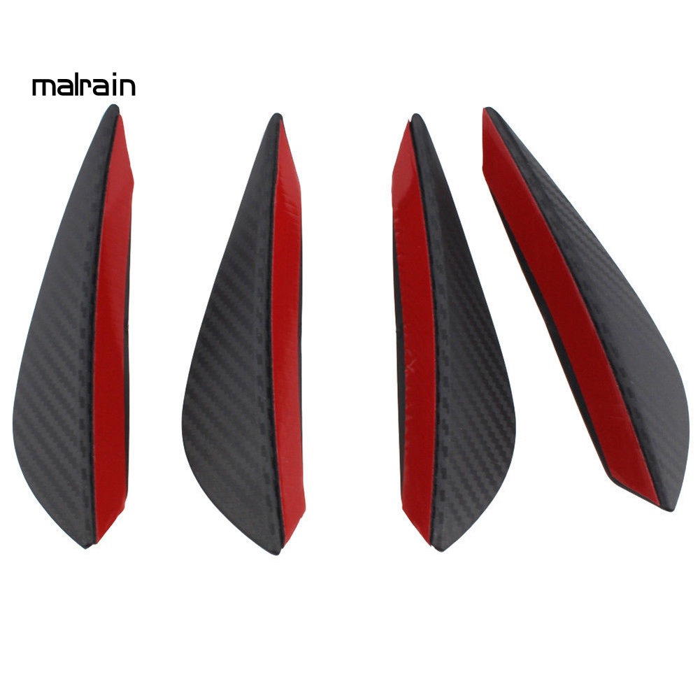 Set 4 Phụ Kiện Trang Trí Cản Trước Xe Hơi Bằng Sợi Carbon