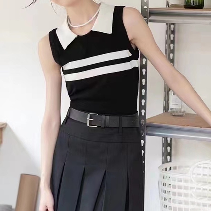 Áo Len Không Tay Cổ Chữ V Phong Cách Hàn Quốc Thời Trang Mùa Hè Mới Dành Cho Nữ