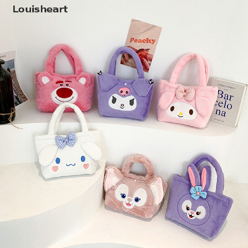 Louisheart Kawaii Lotso Túi Xách Lông Nhung Kích Cỡ Lớn Hoạ Tiết Hoạt Hình Người Ngoài Hành