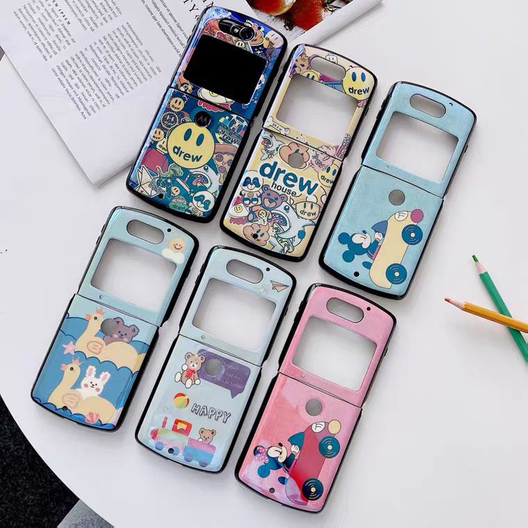 Ốp Điện Thoại Họa Tiết Hoạt Hình Có Thể Gập Lại Cho Motorola Razr 5G