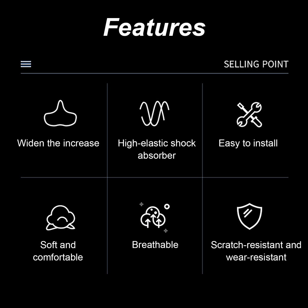 Yên Xe Đạp Chất Liệu Da PU Dày Dặn Mềm Mại Chống Mòn Chống Trầy Xước Tiện Dụng Cho