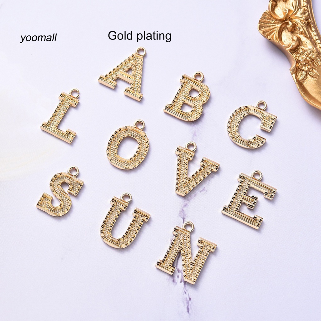 Mặt Vòng cổ Hợp Kim Vàng 18K Khắc Chữ Chống Dị Ứng