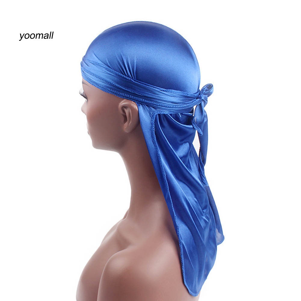 Yo / Mũ Turban Lụa Trơn Màu Thoáng Khí Dành Cho Nam Nữ Đi Xe Đạp