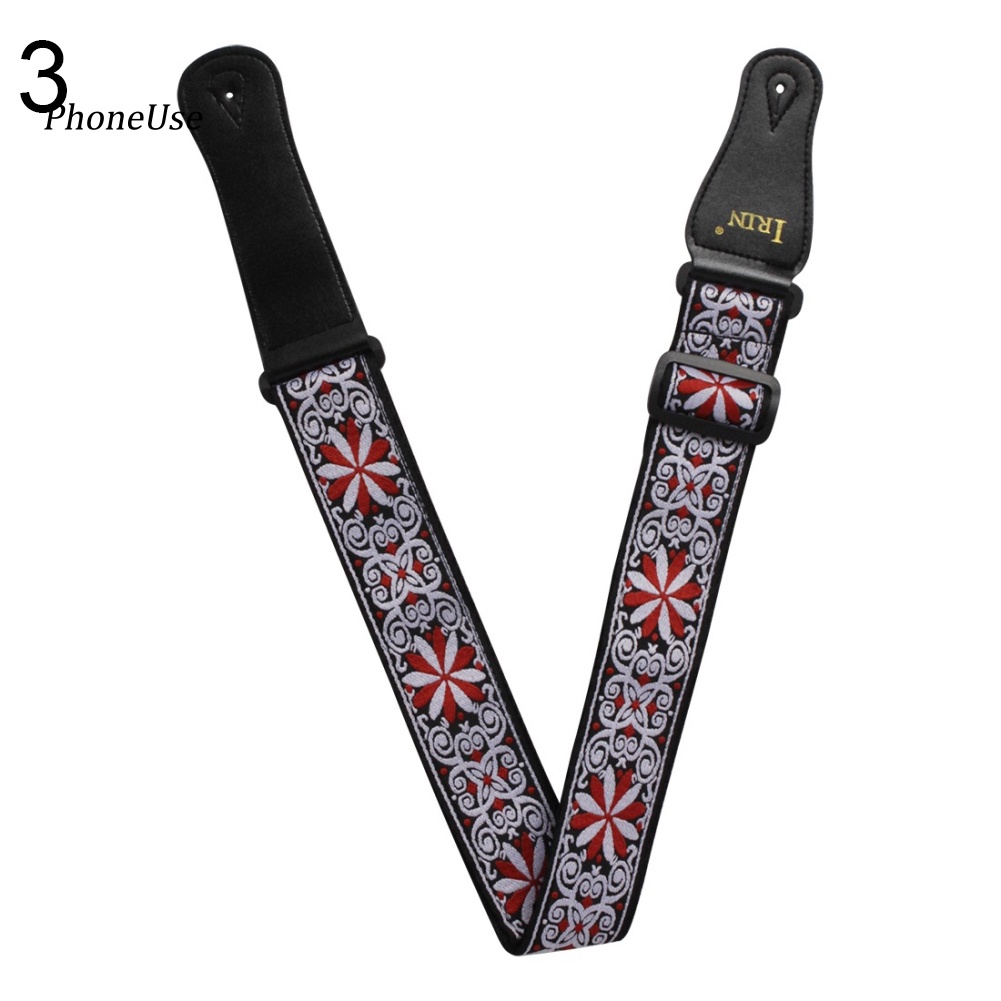 Pu Dây Đeo Đàn Guitar Thêu Họa Tiết Thổ Cẩm