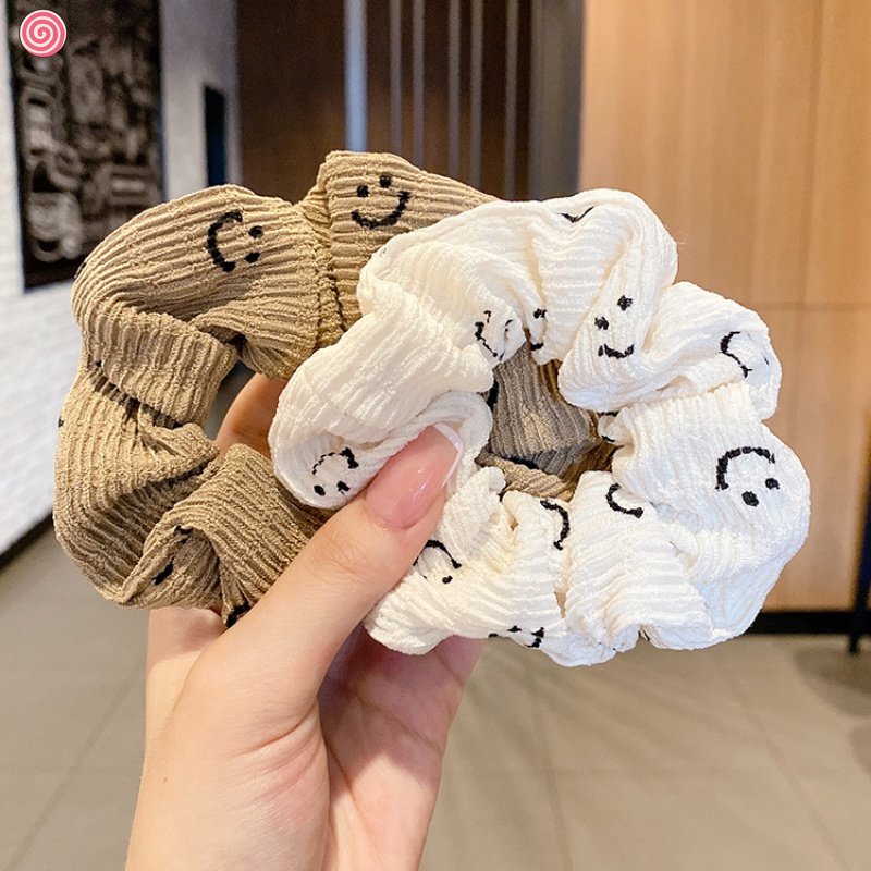 Dây cột tóc cao su mặt cười phong cách Hàn Quốc cho nữ HSU