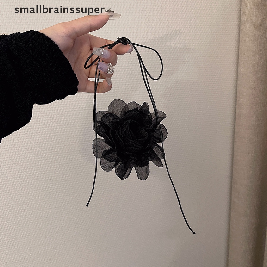 Vòng cổ Mặt Hoa Trà Đen Trắng Lãng Mạn Cho Nữ SBS