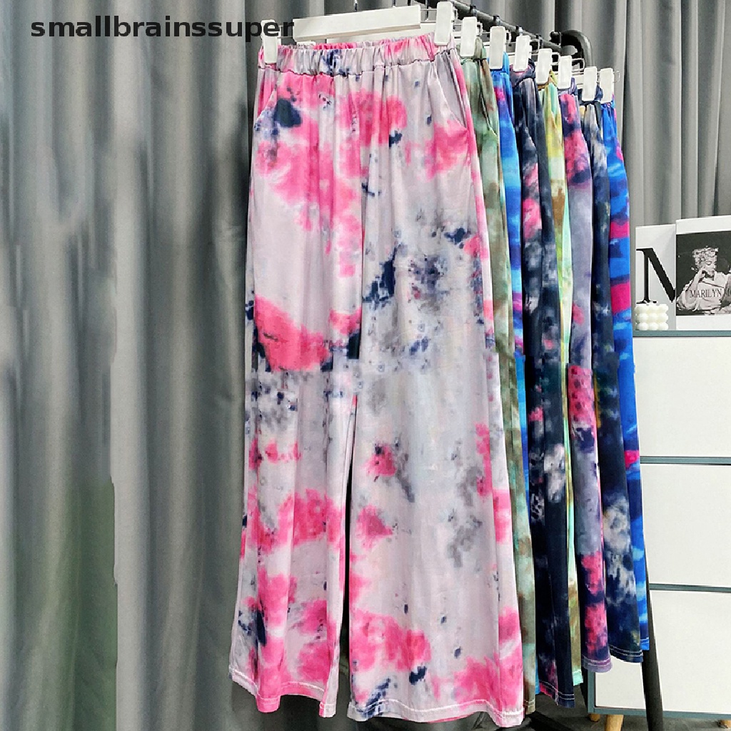 Quần Dài Ống Rộng Lưng Cao Nhuộm Màu Thời Trang Xuân Hè Cho Nữ y2k SBS