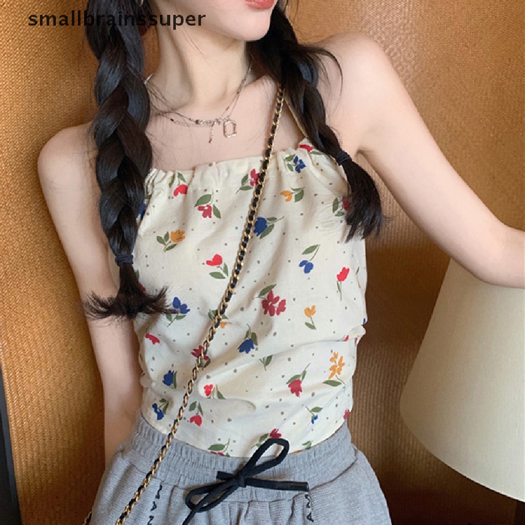 Áo Hai Dây Hở Lưng Họa Tiết Hoa Thời Trang Mùa Hè Quyến Rũ Cho Nữ SBS