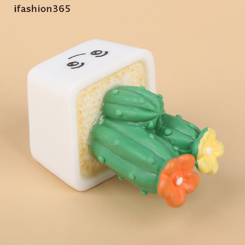 1 Thỏ Xương Rồng / Chậu Cây Xương Rồng Bằng Nhựa Resin Trang Trí Bảng Điều Khiển Trung Tâm Thời Trang Ifashion36