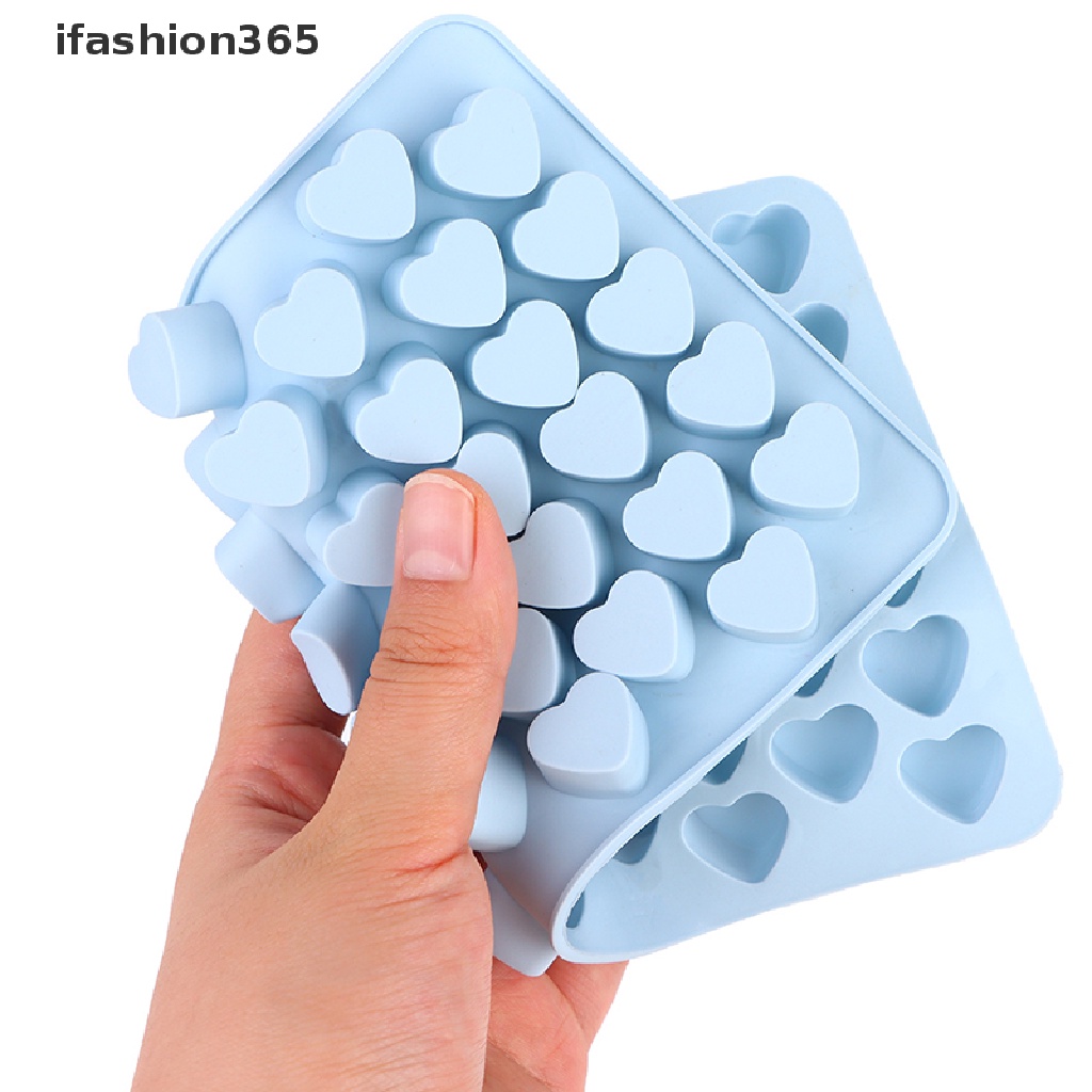 1 Khuôn Silicon Làm Bánh Kẹo Hình Trái Tim 55 Ngăn DIY