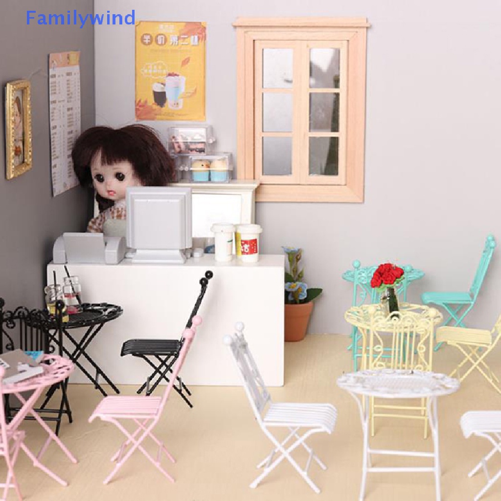 1 Bộ Bàn Ghế Trang Trí Nhà Búp Bê 1: 12