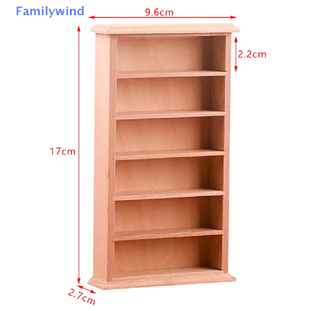 Mô Hình Kệ Sách / Tủ Nội Thất Trang Trí Nhà Búp Bê Tỉ Lệ 1: 12