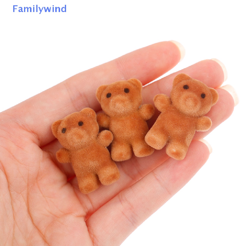 1 Mô Hình Gia Đình Gấu Mini Tỉ Lệ 1: 12 Trang Trí Nhà Búp Bê