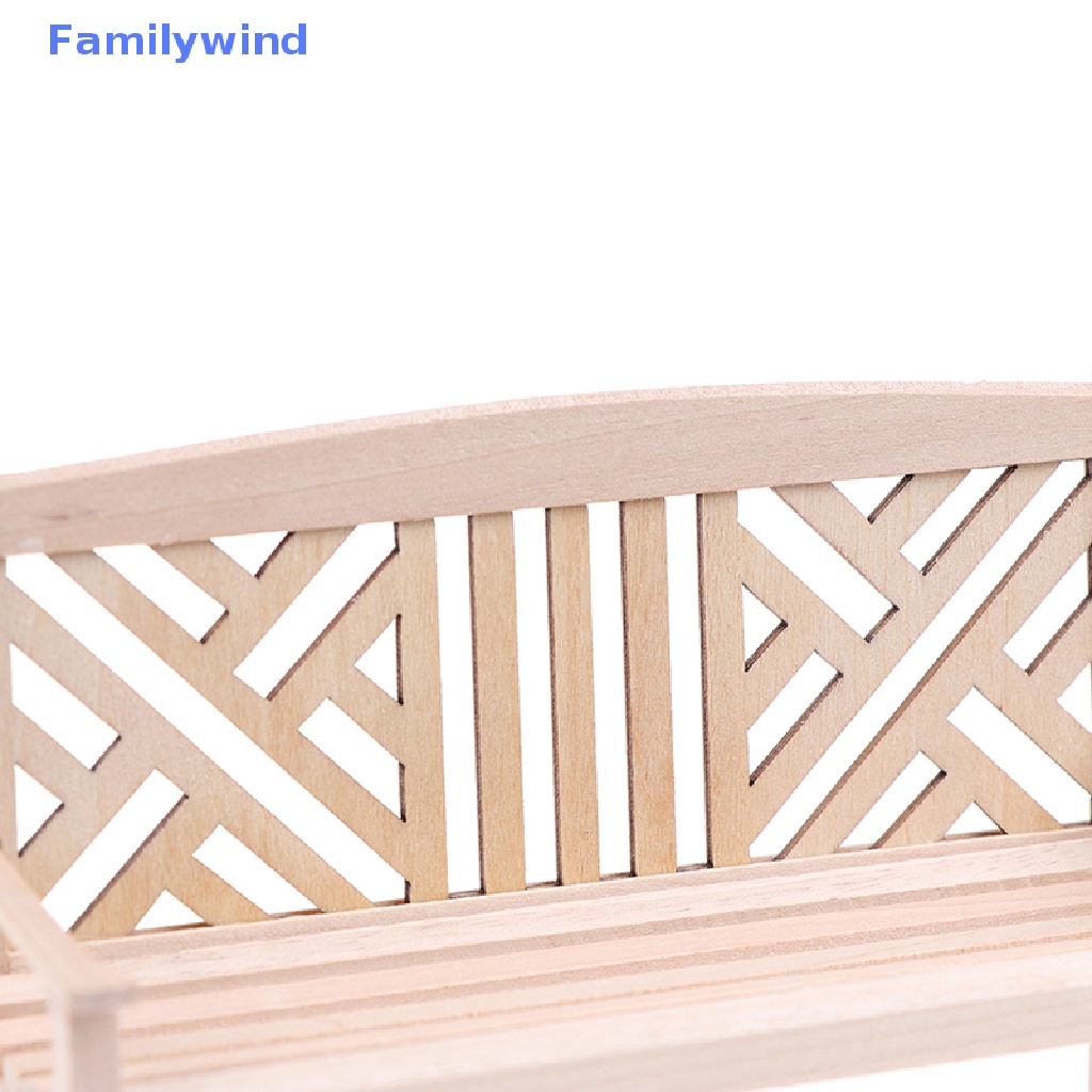 Mô Hình Ghế Đôi Bằng Gỗ Tỉ Lệ 1: 12 Trang Trí Nhà Búp Bê