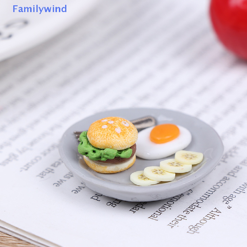 Đĩa Đựng Thức Ăn Sáng Cho Nhà Búp Bê Tỉ Lệ 1: 12