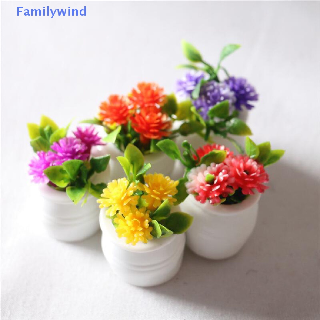 Set 3 Chậu Cây Cảnh Mini Tỉ Lệ 1: 12 Dùng Để Trang Trí Nhà Búp Bê