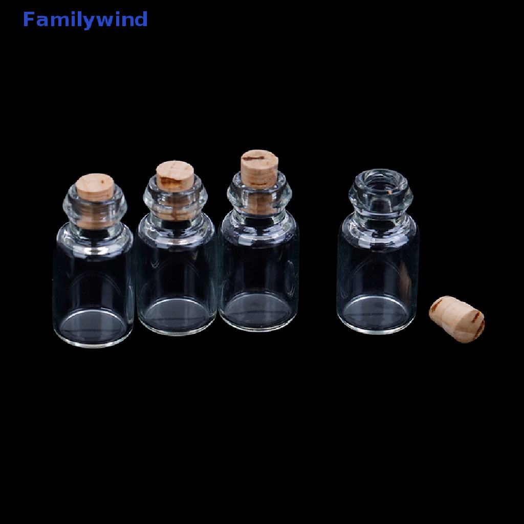 Set 4 Bình Thủy Tinh Rỗng Mini Cho Nhà Búp Bê   Dụng Cụ Làm Đẹp Chất Lượng Cao