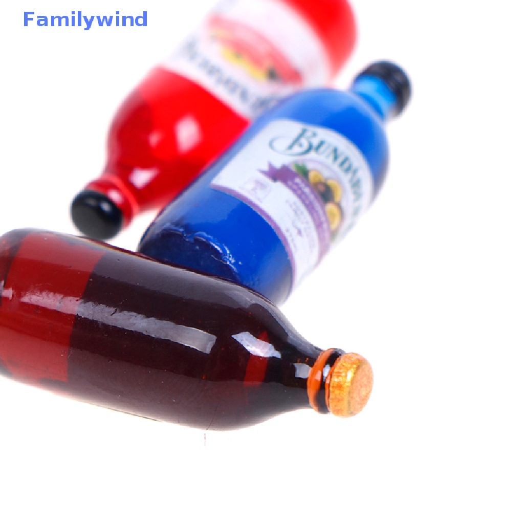 Set 6 Chai Rượu Mini Tỉ Lệ 1 / 12 Dùng Để Trang Trí Nhà Búp Bê