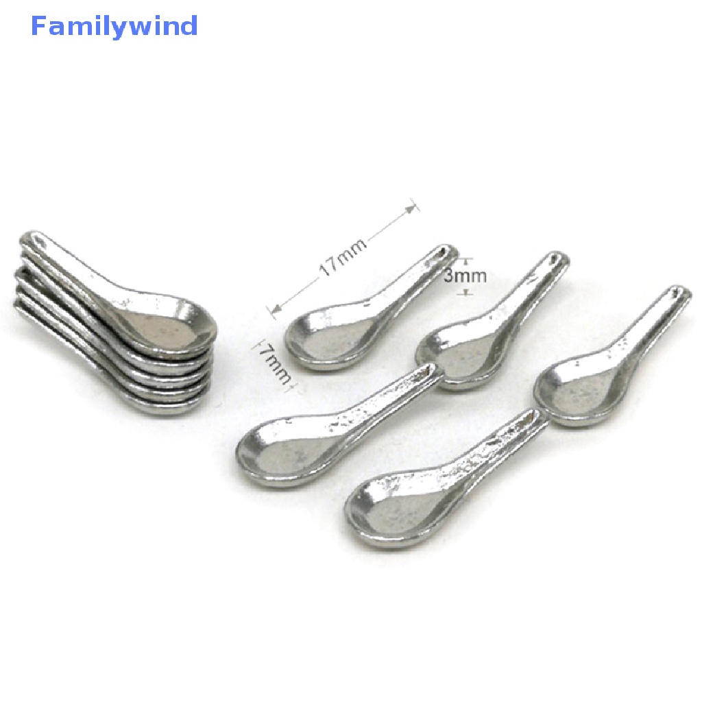 Set 10 Muỗng Ăn Súp Đồ Chơi Búp Bê Cỡ 1 / 12