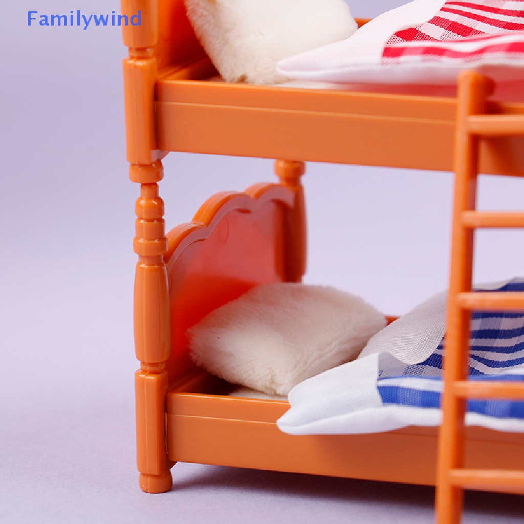 Mô Hình Giường Ngủ Hai Tầng Tự Trang Trí Nhà Búp Bê Tỉ Lệ 1: 12