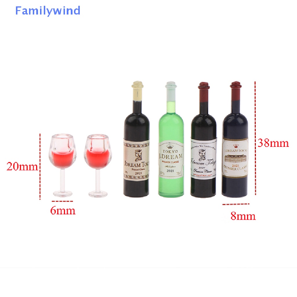 Mô Hình Chai Rượu Mini Trang Trí Nhà Búp Bê Tỉ Lệ 1: 12