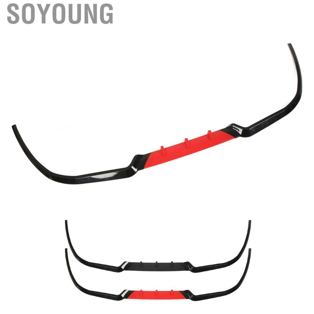 Soyoung Front Bumper Splitter  Tough Shockproof 3PCS Lip Delicate Corners for A3 A4 A6