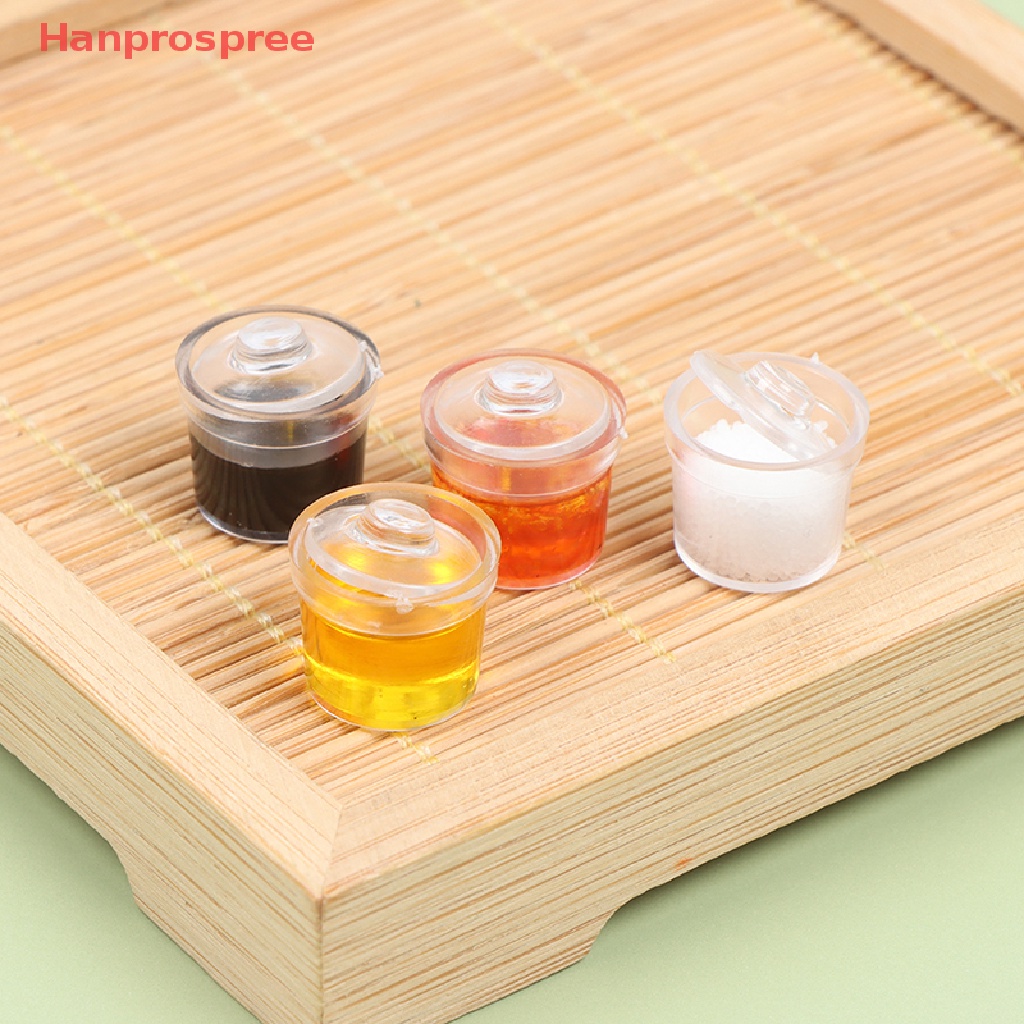 1 Bộ Hũ Đựng Gia Vị Muối Đậu Nành Trang Trí Nhà Búp Bê 1: 12