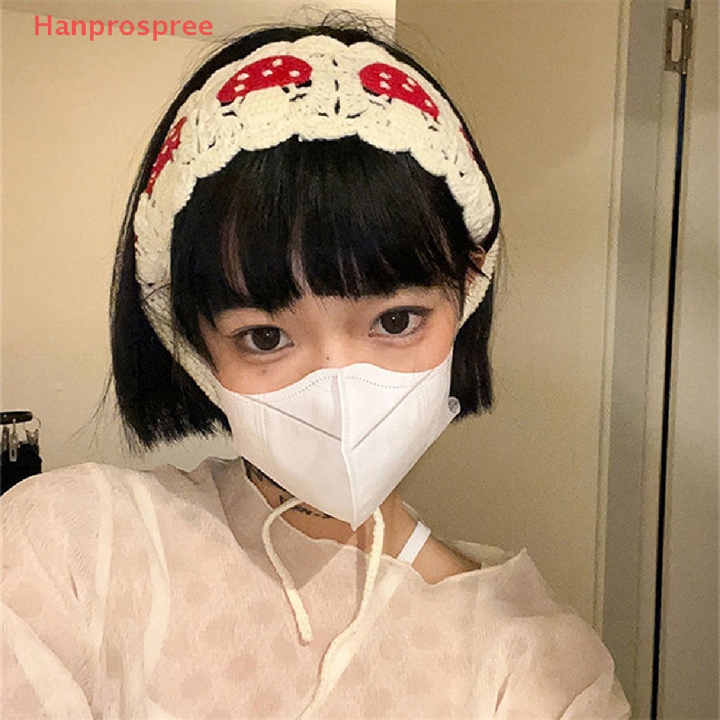 1 Băng Đô Đan Len Hình Nấm Cho Nữ