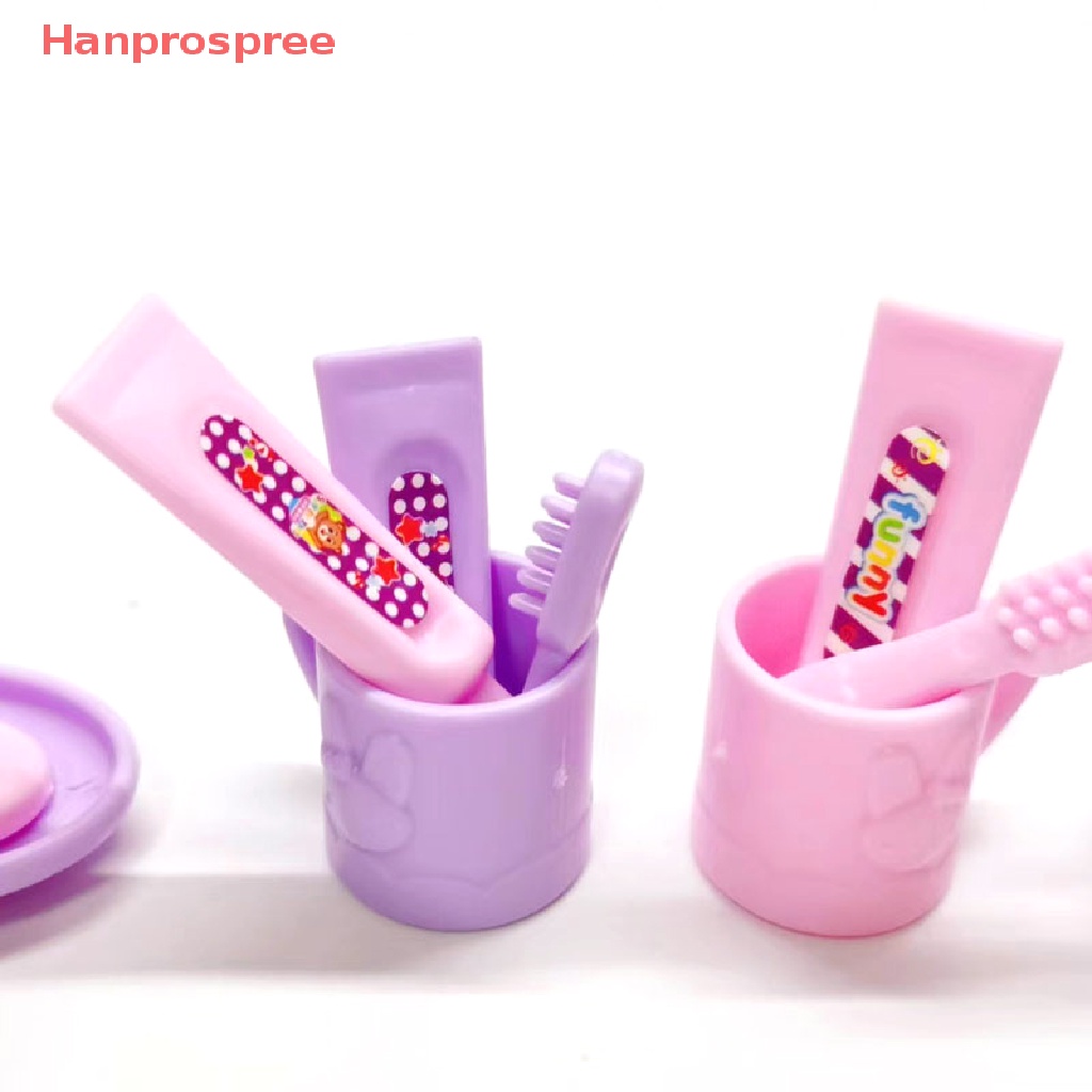 Set 13 Món Đồ Nội Thất Phòng Tắm Cho Búp Bê Tỉ Lệ 1: 12