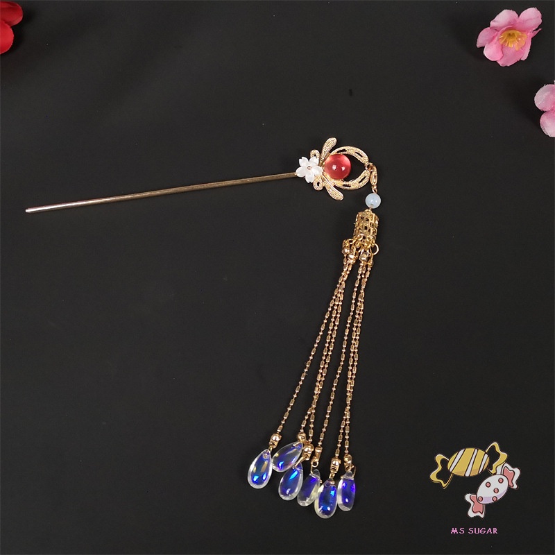 YADORNOS Trâm Cài Tóc Tua Rua Dài Đính Ngọc Trai Cổ Điển Cho Nữ