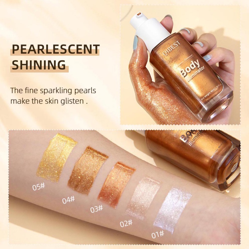 Kem Bắt Sáng Dạng Lỏng 5 Màu Sắc Lấp Lánh Tùy Chọn Chống Thấm Nước 40ml
