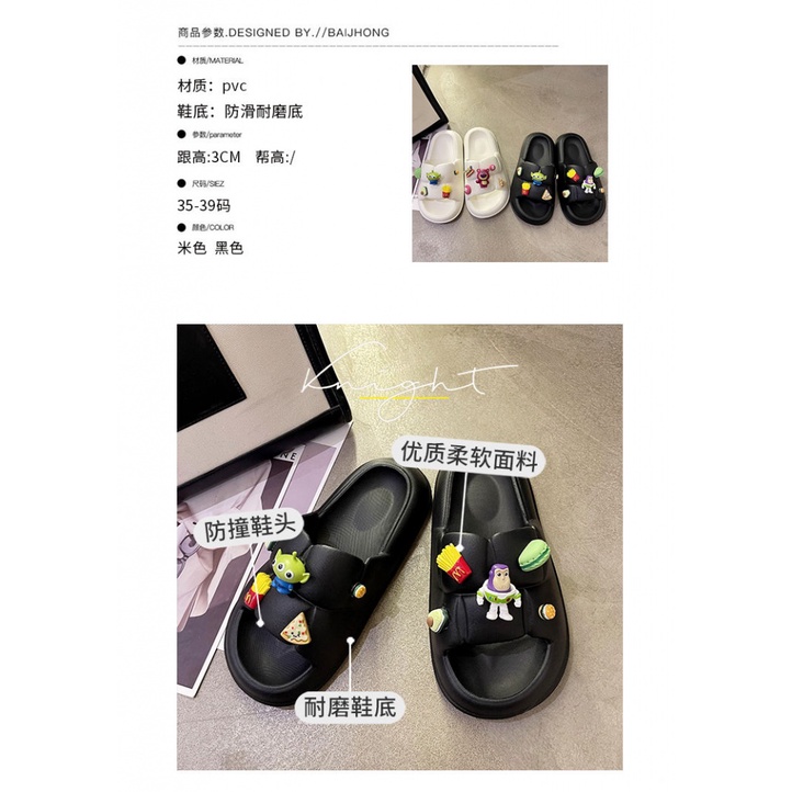 Dép Đi Trong Nhà Chống Trượt In Hoạt Hình Dễ Thương Thời Trang Mùa Hè Cho Nữ