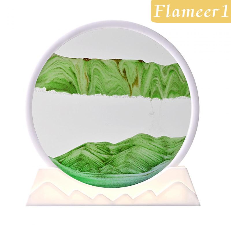 [Flameameer1] Tranh Cát 3D Ánh Sáng Xanh Dương Trang Trí Văn Phòng