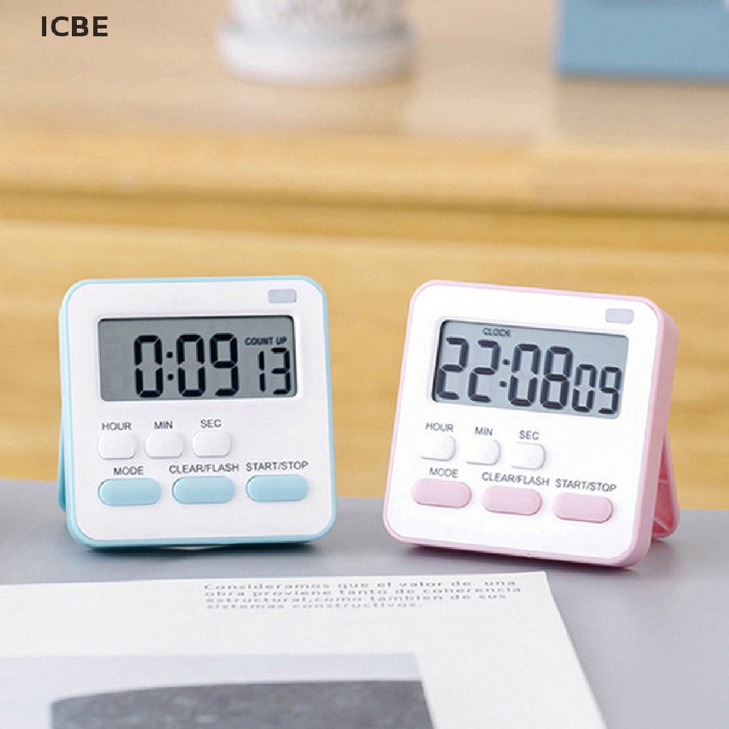 Đồng Hồ Báo Thức Kỹ Thuật Số Lớn Có Đèn Nhấp Nháy Cho Nhà Bếp
