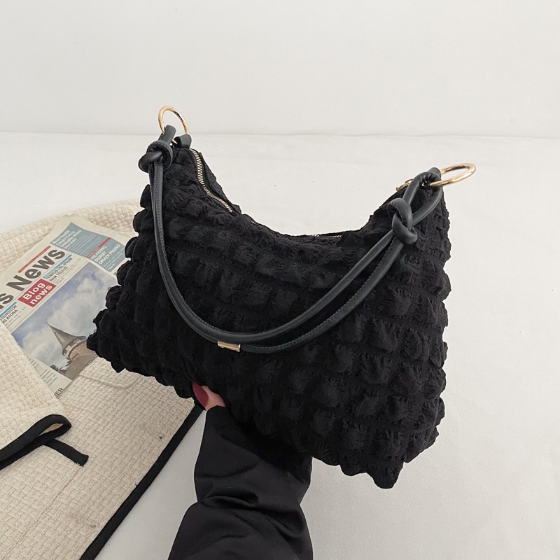 Carlyning style cozy soft M Túi Xách Đeo Vai Vải Cotton Cỡ Lớn Họa Tiết Hình Thoi Thời Trang Cho Nữ