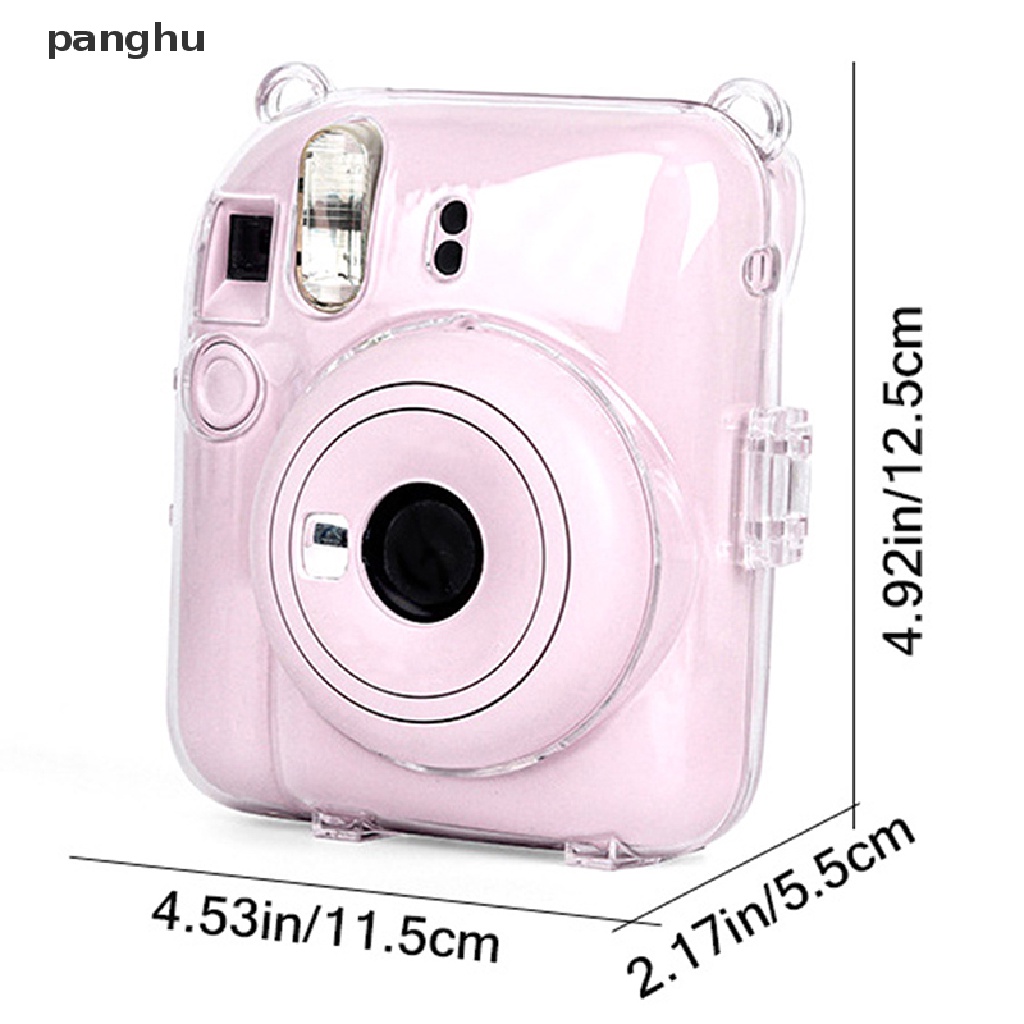 Ốp Điện Thoại Trong Suốt Lấp Lánh Có Dây Đeo Cho Fujifilm Instax Mini 12