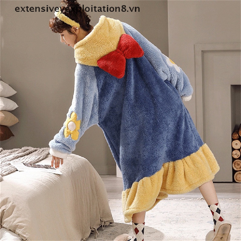 [Mở Rộng Đặc Biệt] Đồ ngủ Mùa Đông Bằng Nhung San Hô Dày Dặn Dễ Thương Cho Nữ Sinh [vn]