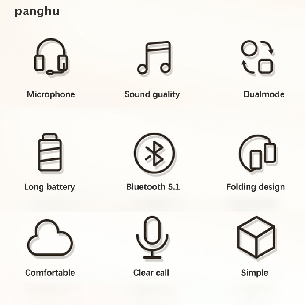 Tai Nghe Chụp Tai Bluetooth Không Dây Loại Bỏ Tiếng Ồn Có Thể Xoay Được