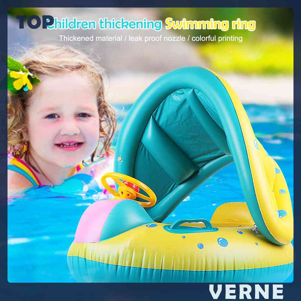 Phao Bơi Bơm Hơi Có Mái Che Nắng Tiện Dụng Cho Bé